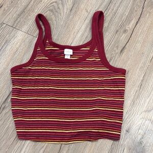 Stripped cropped tank top
